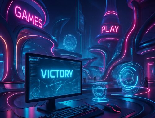 Ilustrasi Eksplorasi Game Online Futuristik Populer 2026